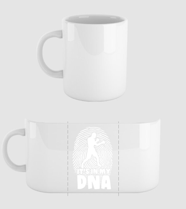 Boxer DNA model alb pe tricou