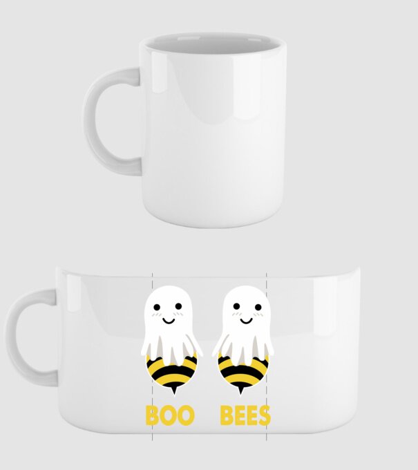 Boo bees model alb pe tricou
