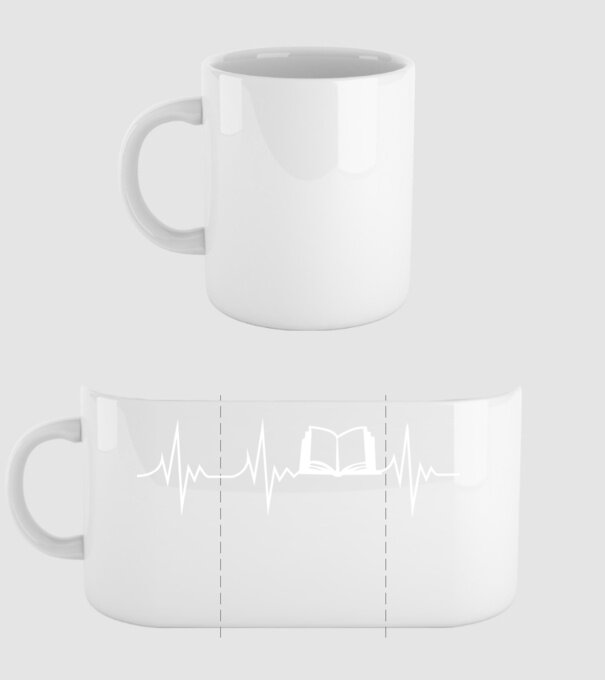 book ekg model alb pe tricou