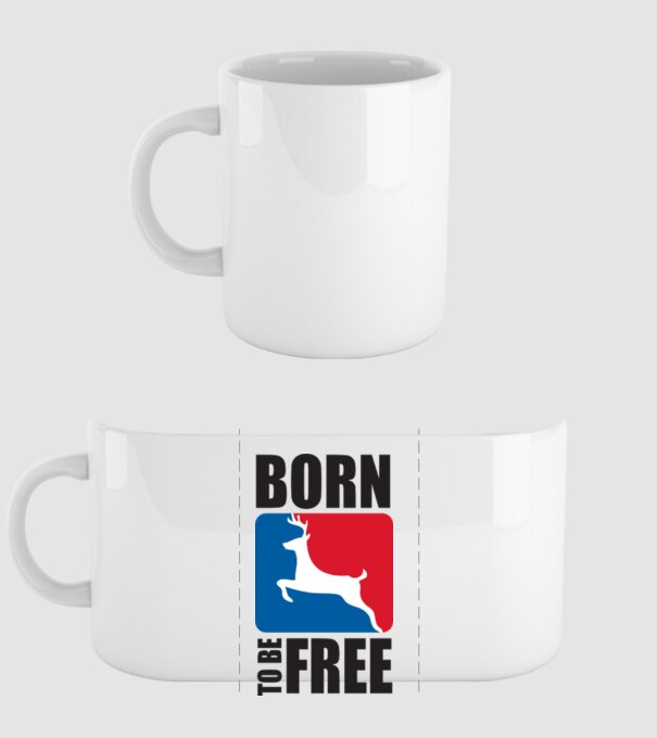 born to be free model alb pe tricou