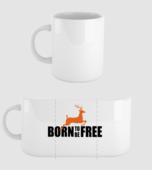 born to be freee model alb pe tricou