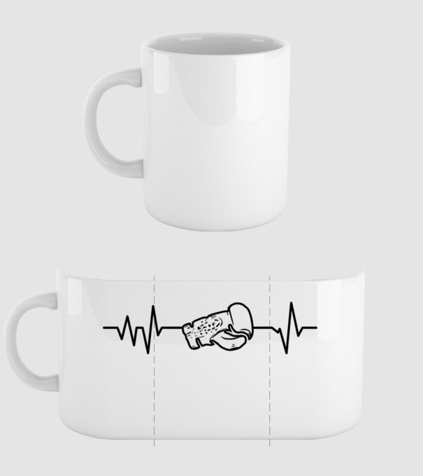 Box EKG model alb pe tricou