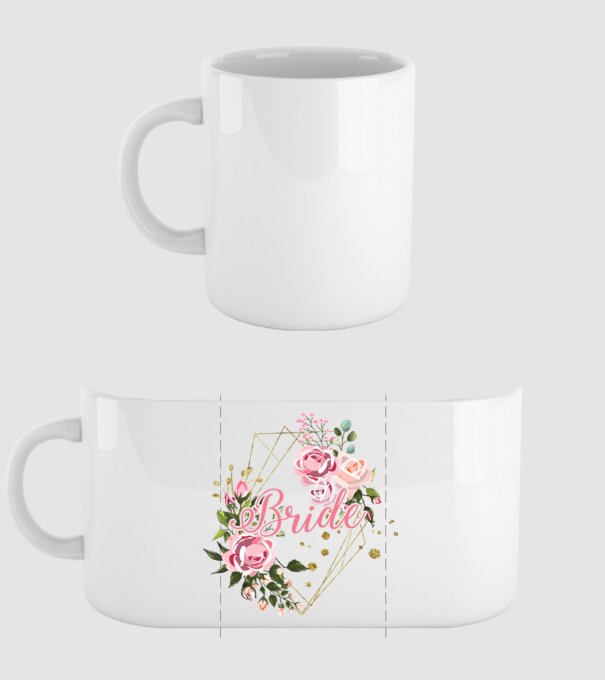BRIDE roses floral model alb pe tricou