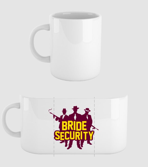 Bride Security model alb pe tricou