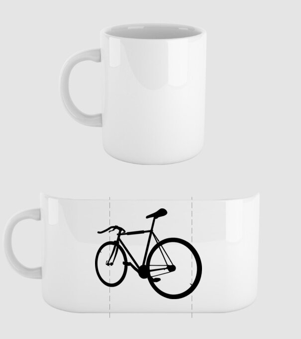 Bicicletă model alb pe tricou