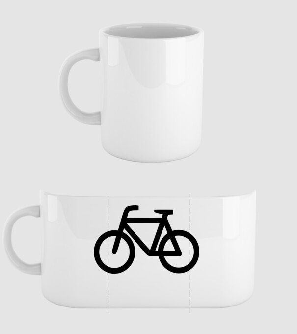 Bicicletă model alb pe tricou