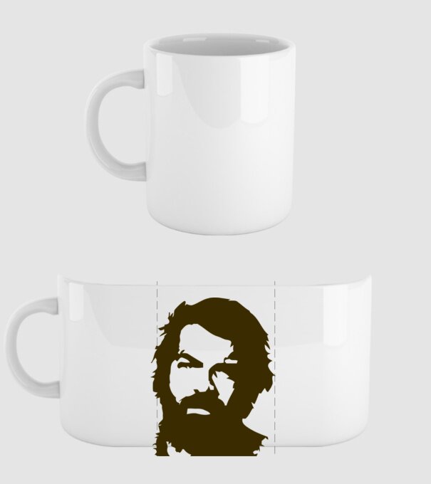 bud spencer model alb pe tricou