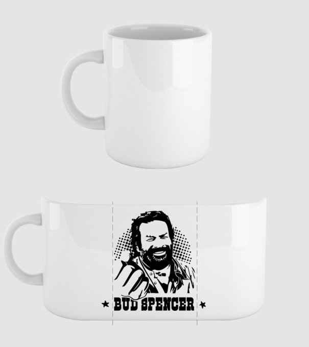 Bud Spencer model alb pe tricou