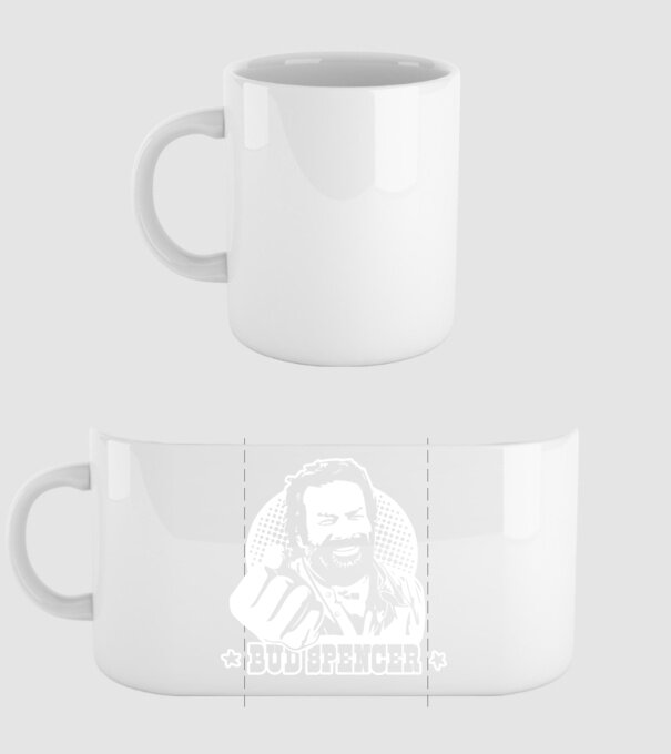 Bud Spencer model alb pe tricou