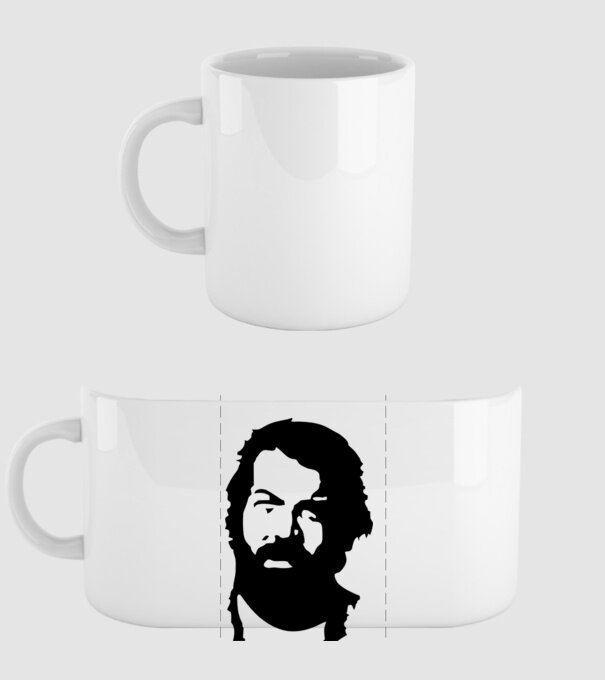 Bud Spencer model alb pe tricou