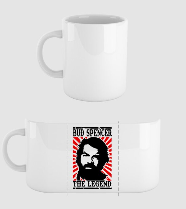 Bud Spencer Legend model alb pe tricou