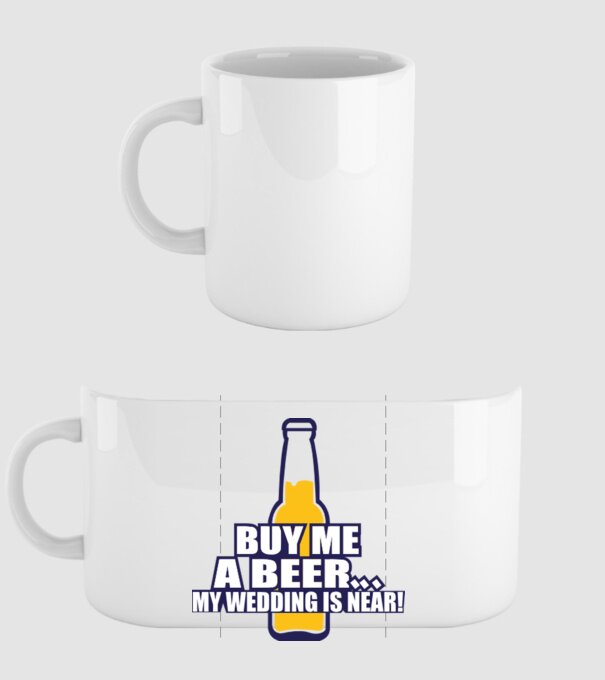 buy me a beer model alb pe tricou