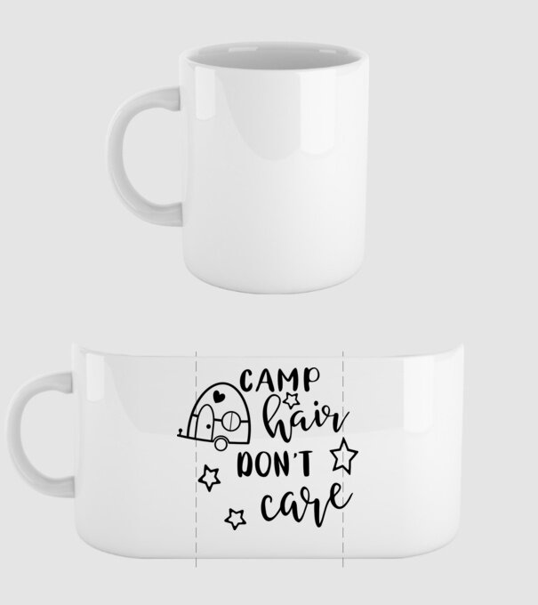 Camp hair trailer model alb pe tricou