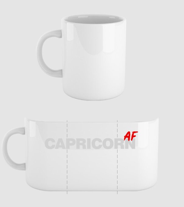 CAPRICORNas fuck model alb pe tricou