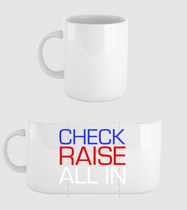 Check Raise model alb pe tricou