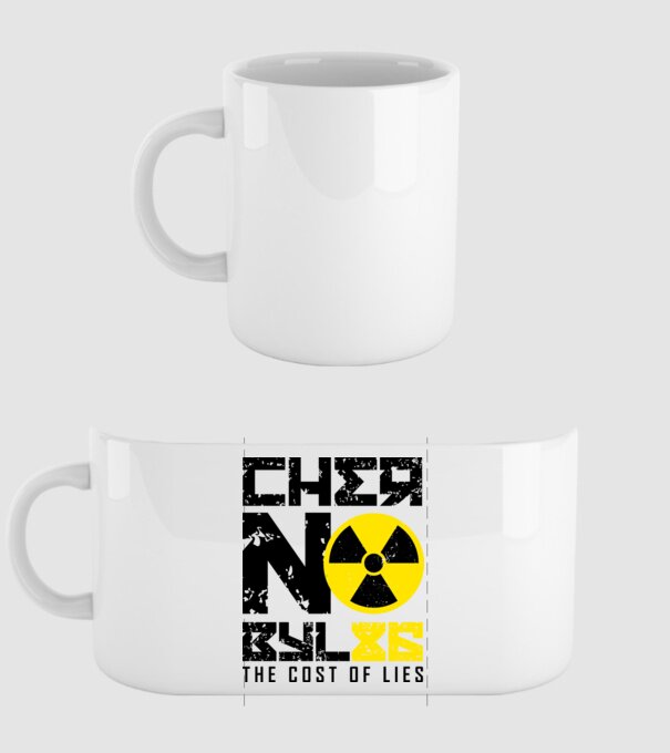 'Chernobyl ''86' model alb pe tricou