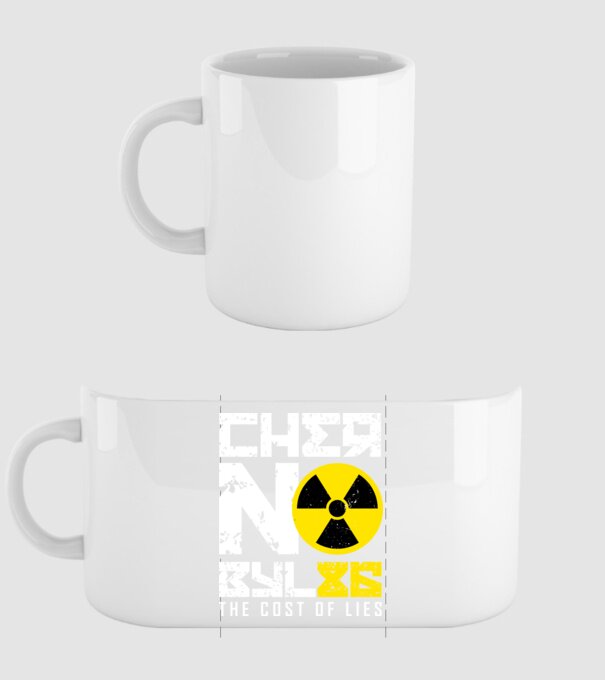 'Chernobyl ''86 3 culori' model alb pe tricou
