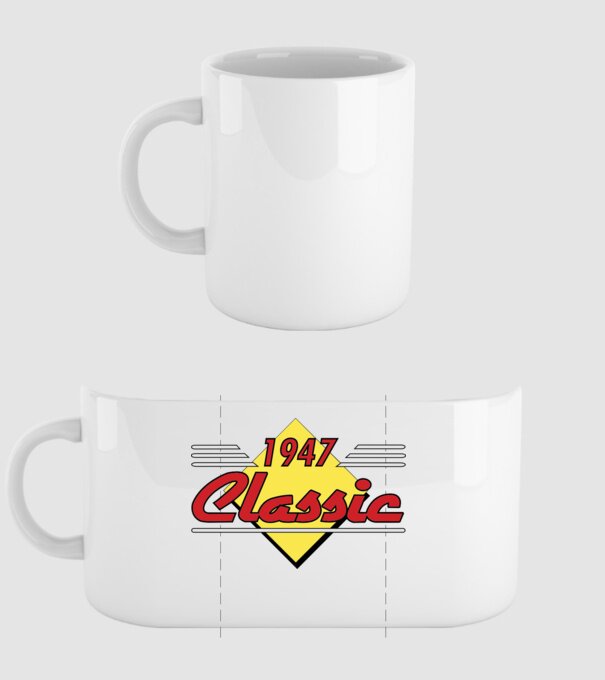 Classic - 1947 model alb pe tricou