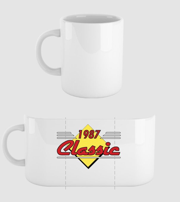 Classic - 1987 model alb pe tricou