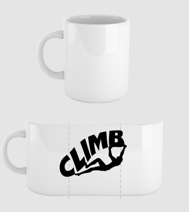 climb model alb pe tricou
