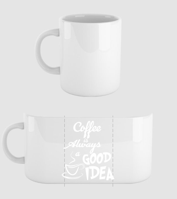 Coffee is always a good idea model alb pe tricou