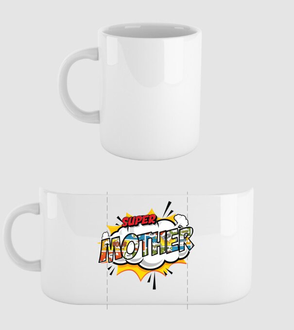 Comic Mother model alb pe tricou
