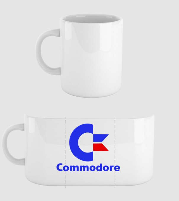 commodore 64 model alb pe tricou