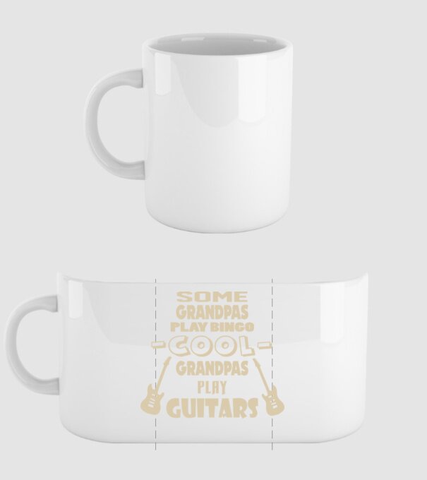 Cool grandpas play guitar model alb pe tricou