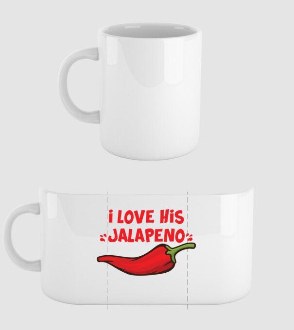 Couple JALAPENO model alb pe tricou