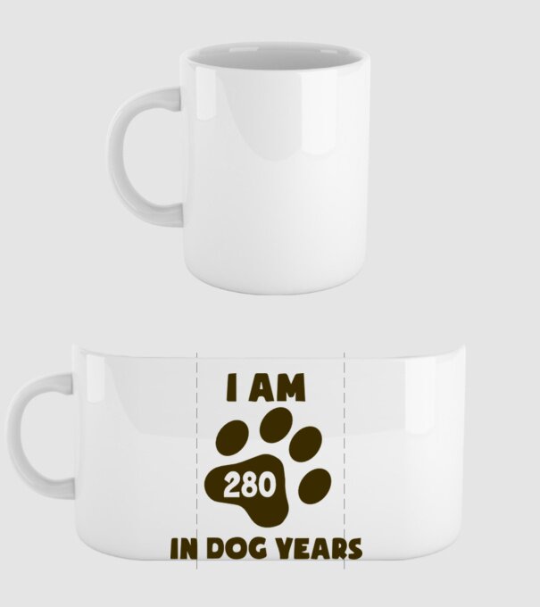Dog Year - 280 model alb pe tricou