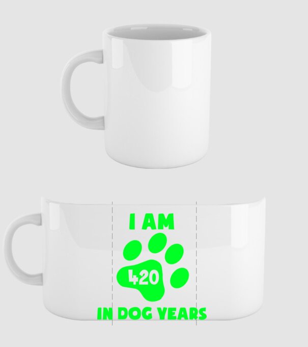 Dog Year - 420 model alb pe tricou
