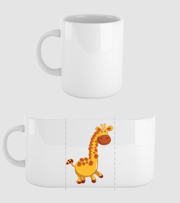 Cute giraffe model alb pe tricou