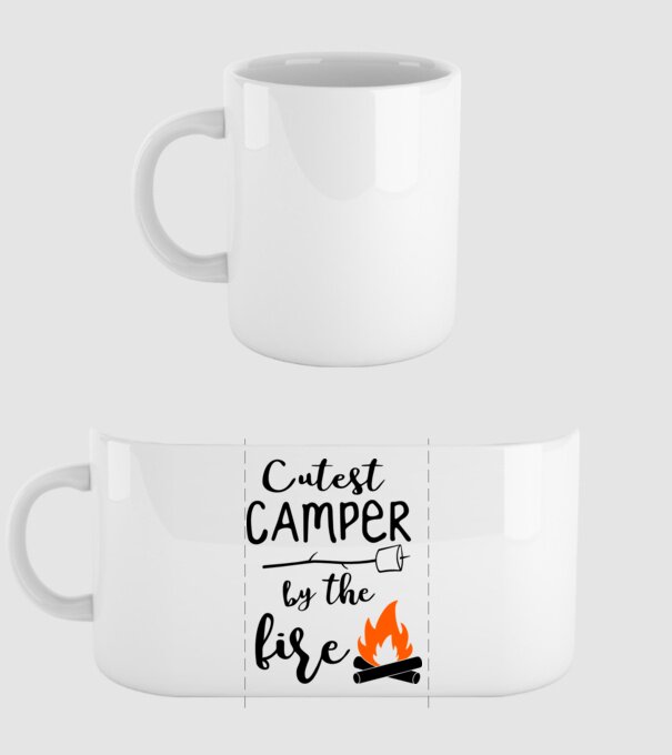 Cutest camper model alb pe tricou
