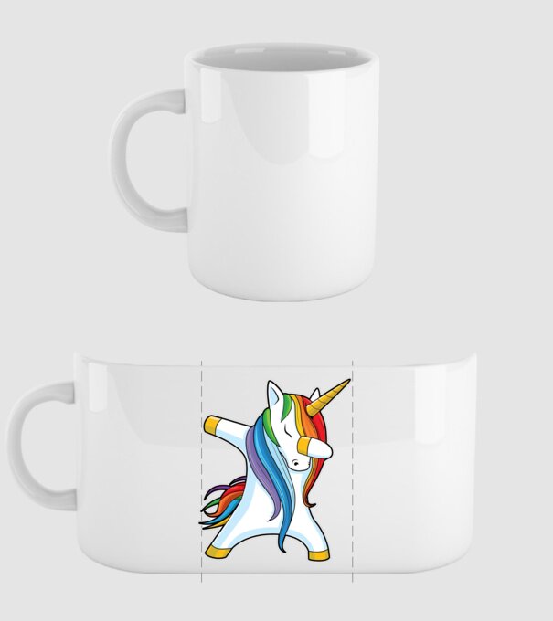 DAB Unicorn 2 model alb pe tricou