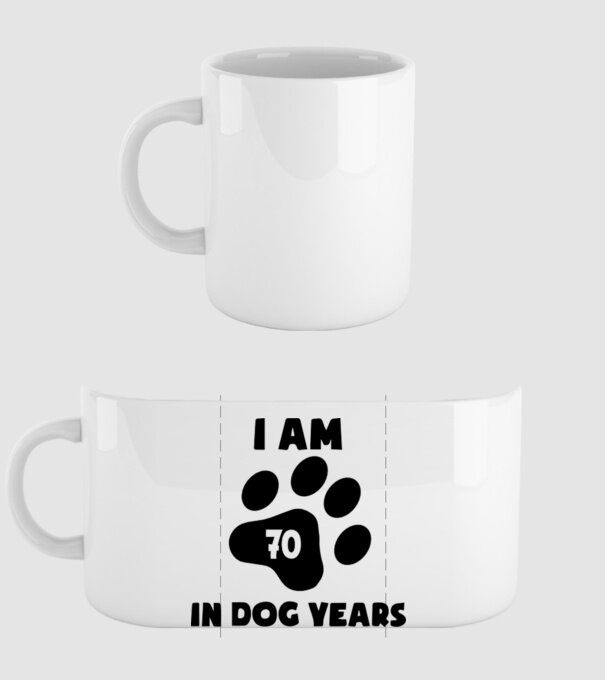 Dog year - 70 model alb pe tricou