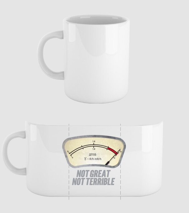Dosimeter model alb pe tricou