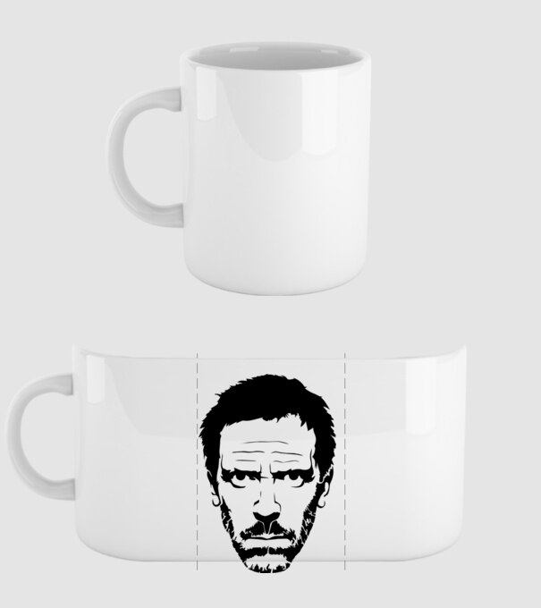 dr. house model alb pe tricou