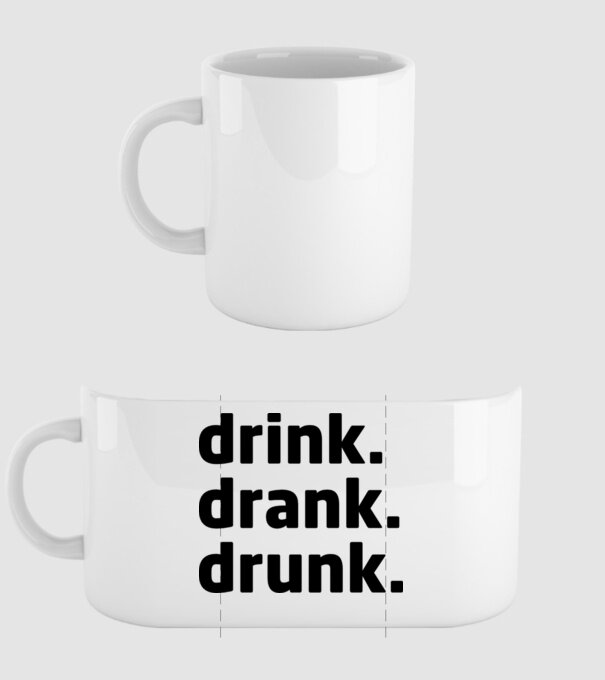 drink drank drunk model alb pe tricou