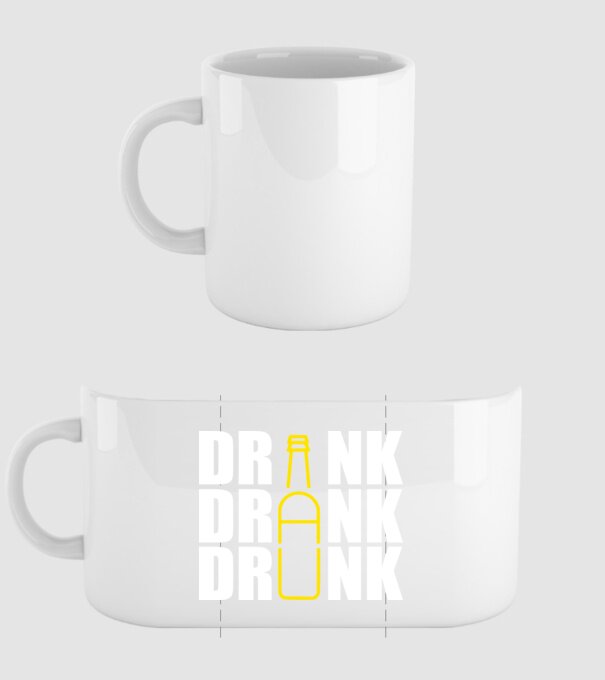 Drink drank drunk model alb pe tricou