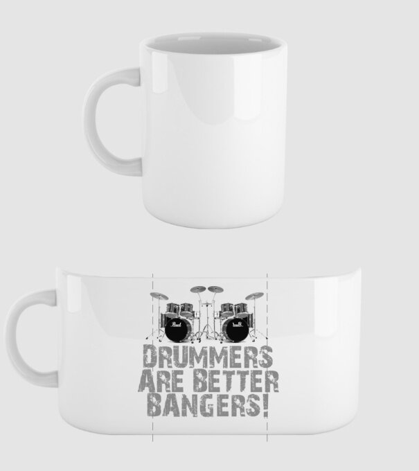 Drummers are better bangers model alb pe tricou