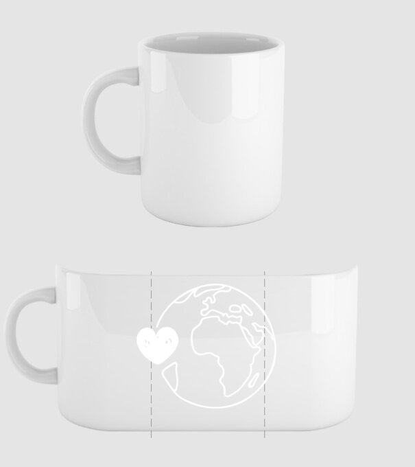 EarthLogo model alb pe tricou