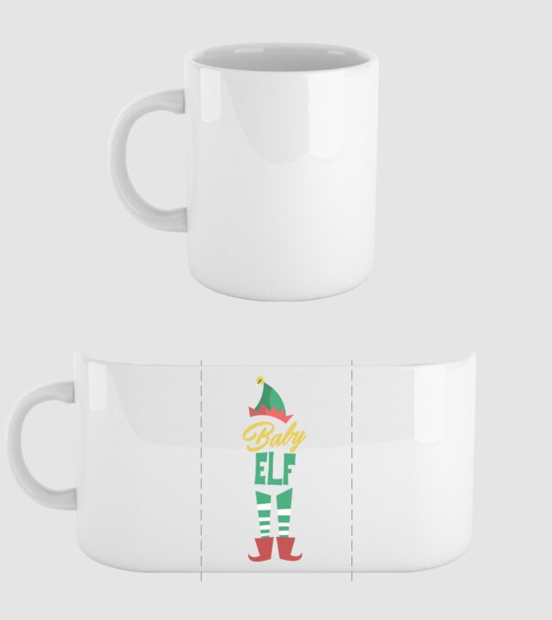 Elf family baby model alb pe tricou
