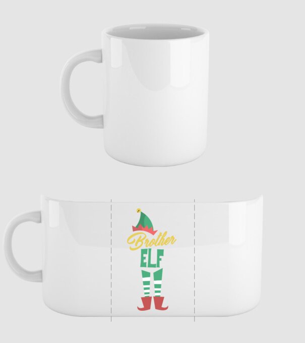 Elf family brother model alb pe tricou