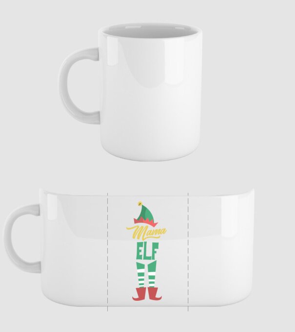 Elf family bunică model alb pe tricou