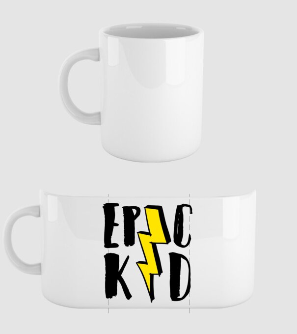 EpicKid model alb pe tricou