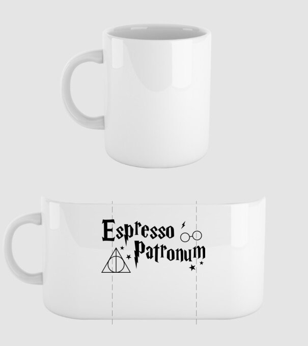 Espresso patronum model alb pe tricou