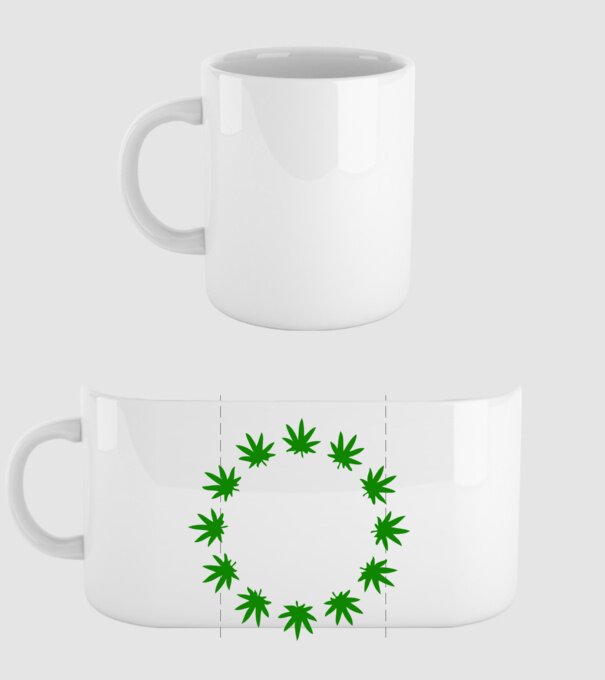 Euro marihuana model alb pe tricou