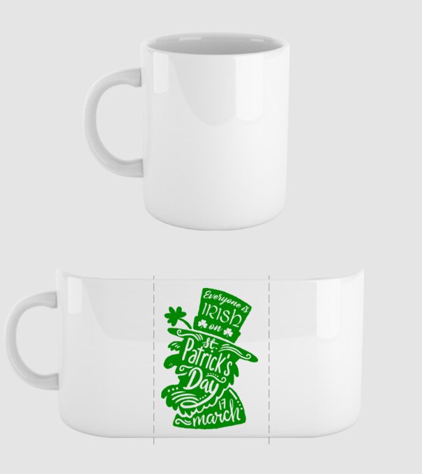 Everyone is irish leprechaun model alb pe tricou