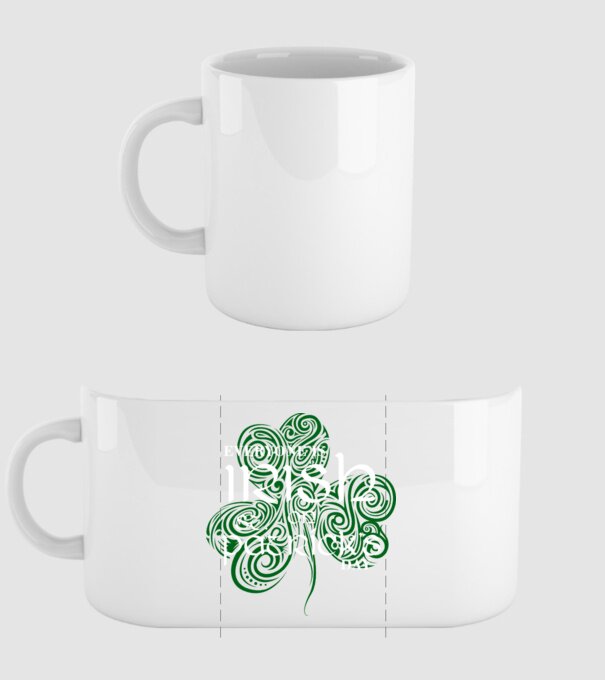 Everyone is irish shamrock model alb pe tricou