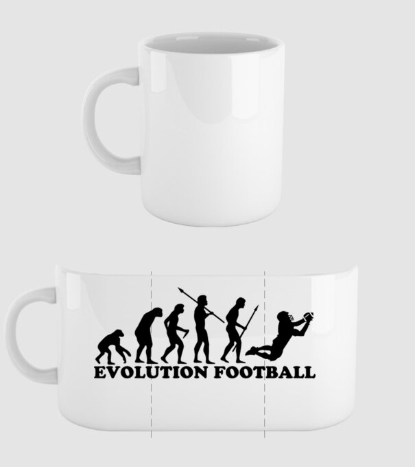 Evolution of football model alb pe tricou
